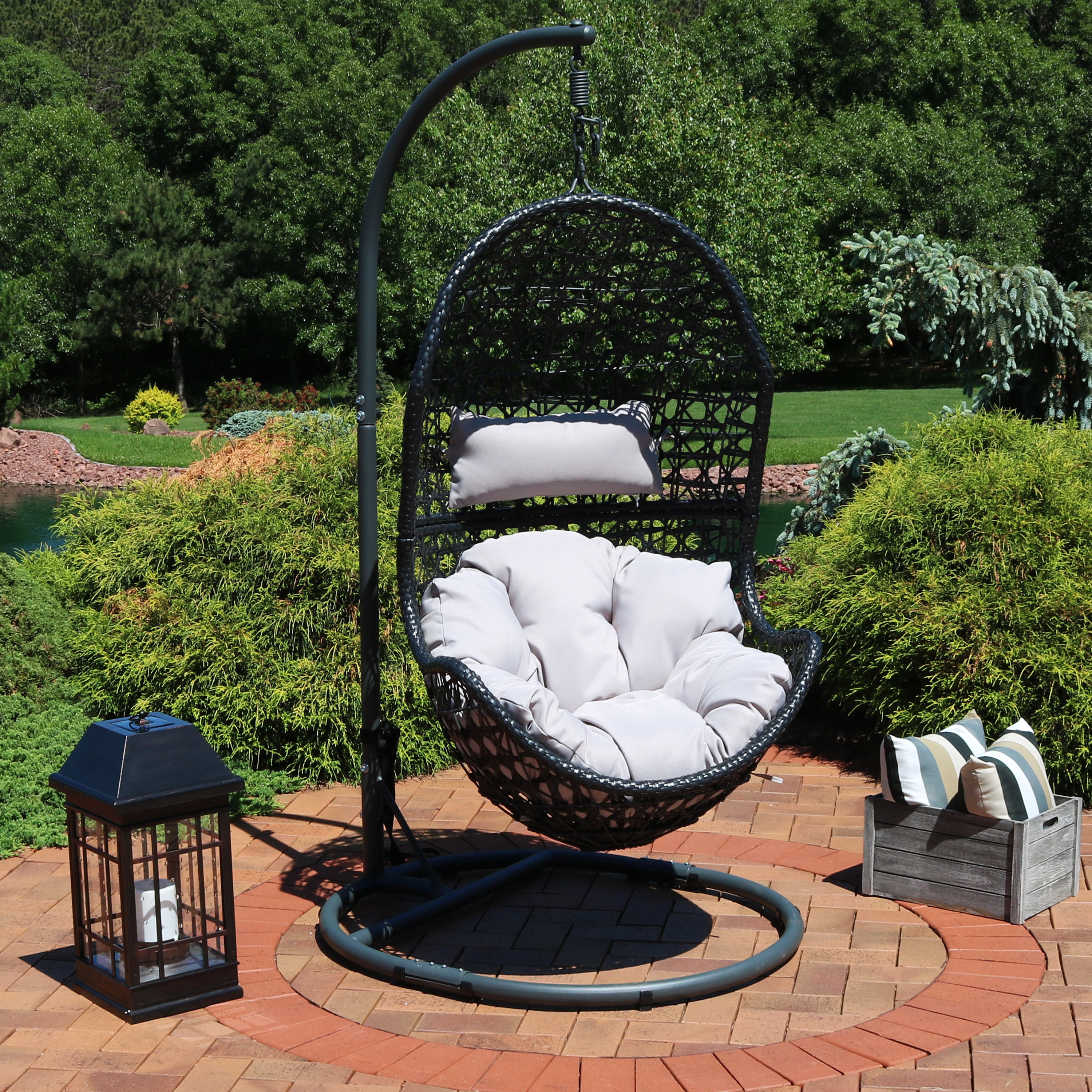 Brayden Studio® Abrams Chair Hammock with Stand & Reviews Brayden Studio® Abrams Chair Hammock with Stand & Reviews